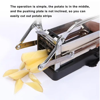 נירוסטה תפוחי אדמה חותכים תפוחי אדמה חותך צ 'יפס מכונת חיתוך למטבח ידנית ירקות קאטר גאדג' טים למטבח