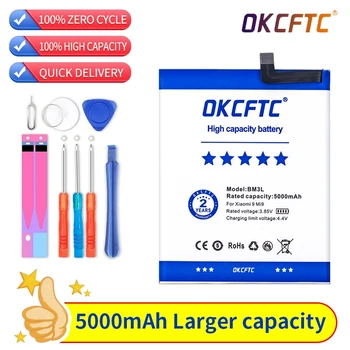 OKCFTC 5000mAh BM3L החלפת Li-ion סוללת גיבוי עבור Xiaomi 9 MI9 M9 MI 9 טלפון +מהר מגיעים+Free Tools Kit