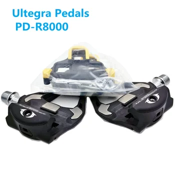 Ultegra PD-R8000 פדלים אופני כביש Clipless Pedals עם SPD-SL R8000 סוליות דוושת SM-SH11 תיבת כביש, אופניים פדלים
