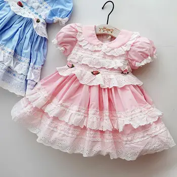 תינוקת לוליטה נסיכה שמלות לפעוטות ילדים ספרדית בקיץ תחרה טורקיה וינטג ' מלבישים את הילדים למסיבת יום ההולדת השמלה
