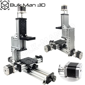 BulkMan 3D MiniMill מכונת CNC מכני קיט 3 ציר שולחן העבודה DIY כרסום חרט מסגרת קיט עם 1.26 נ. מ Nema23 סרוו מנועים