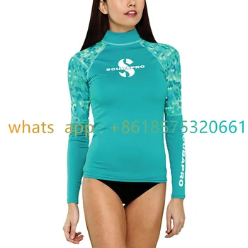 2023 נשים מודפס פריחה שומר שרוול ארוך UV הגנה מפני השמש לגלוש חולצות לצלול למעלה החוף בגדי גלישה בגדים Floatsuit