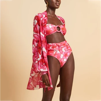 2023 חדש של נשים ביקיני סט סקסי מודפס אחד-חתיכת בגד ים והטיוח אופנה הקיץ חופשה בגד ים Beachwear