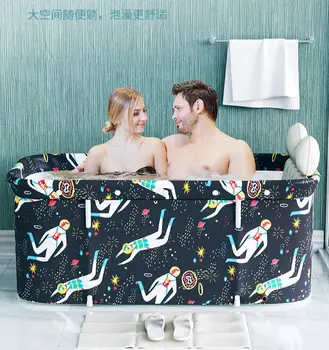 קיפול משק הבית אמבטיה דלי למבוגרים גוף מלא, אמבט זיעה אידוי נייד בידוד תרמי אמבטיה דלי יכול להיות מאוחסן
