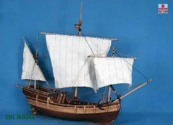 ZHL פינטה פינטה עץ דגם הספינה ערכות בקנה מידה 1/50 L 25.6