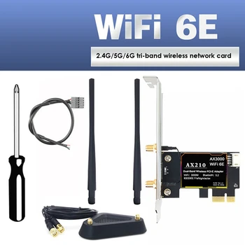 AX210 כרטיס רשת אלחוטי Bluetooth 5.2 2.4 G/5G/6G Tri Band Wireless כרטיס רשת