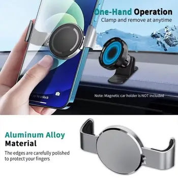 אוניברסלי מתכת מגנטי נייד תמיכה הרכב מחזיק טלפון כלי רכב קליפ נייד תושבת לעמוד עריסה עבור iPhone 14 Pro