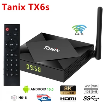 Tanix TX6S Smart TV Box Android 10 4GB RAM 32GB 64GB Allwinner H616 Quad Core אנדרואיד 10.0 הטלוויזיה Box H. 265 4K Media player 2GB 8GB