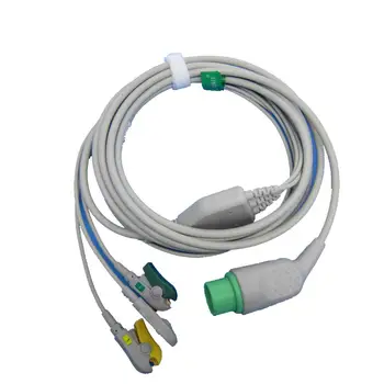 EC-225 אחת חלקים א החולה כבל IEC עם 3leads 5leads Snap אטב על אק ג Electrocardiograph מוניטור