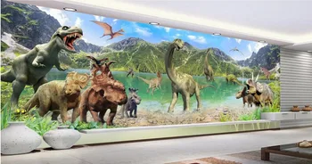 3d חדר טפט מותאם אישית ציור קיר ארוגים קיר מדבקה 3d ענק ענק בעולם הדינוזאור ציור צילום 3d ציורי קיר טפט