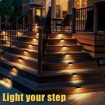 4/8pcs LED סולארית מדרגות המנורה IP65 עמיד למים חיצוני גן מסלול חצר, פטיו, מדרגות, מדרגות גדר מנורות סולארית מנורת לילה