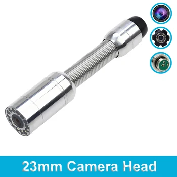 23mm נירוסטה צינור הביוב הבדיקה ראש המצלמה עם 12Pcs נוריות ה-LED משמש צינור ביקורת מצלמה תיקון החלפת