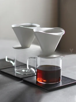 V60 שיתוף סיר קפה הפילטר הוגן כוס להכנת תה מים עמיד בפני חום רטרו סט