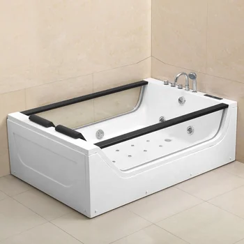 עיצוב חדש מקורה פינת אמבט ג 'קוזי ג' קוזי אקריליק אמבטיות עיסוי ל-2 מבוגרים עם כרית סילוני עיסוי בחדר האמבטיה