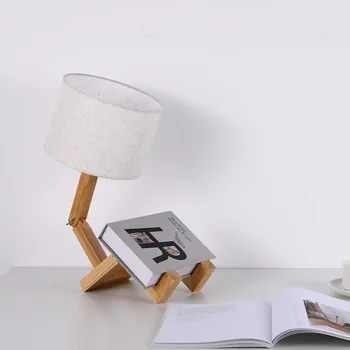 עץ רובוט צורה יצירתית מנורת שולחן ללמוד אופנה קריאה מנורת שולחן הנורדית המודרנית מקורה שולחן העבודה קישוט לילה אור