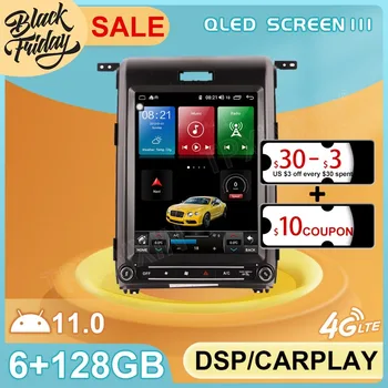 אנדרואיד 11.0 6G+128GB טסלה סגנון עבור פורד F150 ראפטור 2015 2020 GPS ניווט לרכב Carplay רדיו סטריאו וידאו נגן מולטימדיה