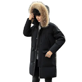 אופנה גברים עם ברדס המעיל החם אמצע זמן דוחה מים Windproof לעבות חורף מעיל למטה ז ' קט