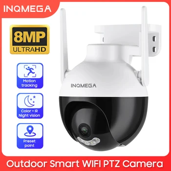 INQMEGA 8MP חכם WIFI המצלמה PTZ ICsee תנועה מעקב מעקב אלחוטיות מראש נקודת מצלמת אבטחה מצלמות במעגל סגור, וידאו המצלמה הביתית