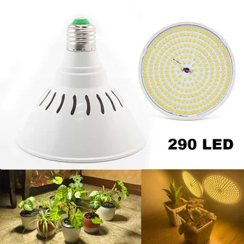 ספקטרום מלא 290 LED מקורה לצמח לגדול נורות E27 מנורת ירקות cultivo צמיחה הבית הירוק הידרו שמש פיטו מנורת פרח