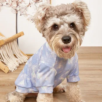 חדש קיץ לנשימה נוחה אלסטי מחמד בגדים צבועה בהדרגה שינוי צבע כלב חמוד בגדים הכלב המעיל מחמד ואביזרים
