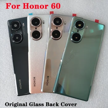 מקורי חדש לכבוד 60 הכוס בחזרה מכסה סוללה עבור Huawei הכבוד 60 הכיסוי האחורי הדלת דיור + פלאש כיסוי + עדשת המצלמה