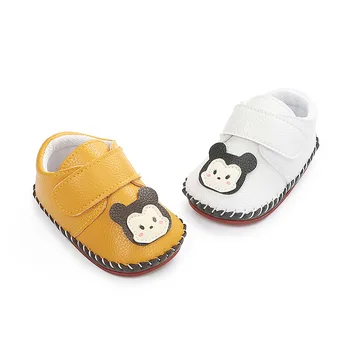 התינוק מזדמנים נעלי ספורט האביב התינוק קלאסי שרוכים PU פעוט נעלי ילדים רכים סוליות נעליים היילוד הראשון הליכונים