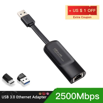 USB 3.0 Ethernet כדי RJ45 2.5 G קווי מתאם מסוג-C ממיר רשת ה Lan-רכזת עבור Windows 7/8/10 מנהל התקן MAC בחינם Wholesales