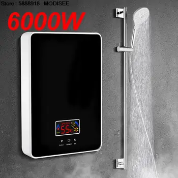 220V 3000W מיידית Tankless דוד חשמלי חדר אמבטיה מטבח מיידי חימום הקש על הביקוש מחמם מים עם תצוגת LCD