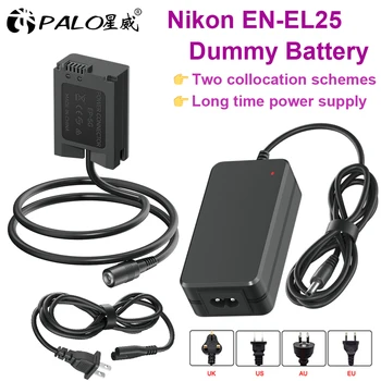 פאלו EN-EL25 EN EL25 דמה סוללה ספק כוח AC Adapter DC מצמד קיט/USB Type-C Charger Kit for Nikon Z30-Z50 ZFC Z 50 Z FC