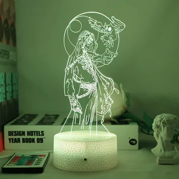 3D צבעונית מנורת שולחן אור LED שלט רחוק שולחני קישוט מגע LED לילה אור הביתה עיצוב חדר מגניב מתנות Xmas ANMIT
