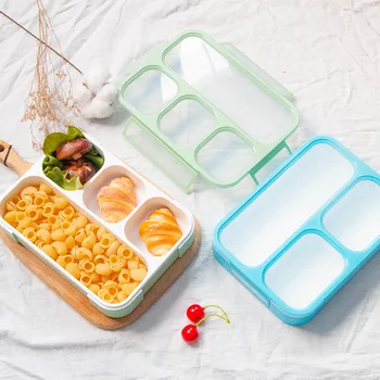 סריג אנרגיה צהריים תיבת דקים מזון מהיר תא פלסטיק אטום ילדים מבודדים בנטו ארוחה הכנה מכולות פיקניק