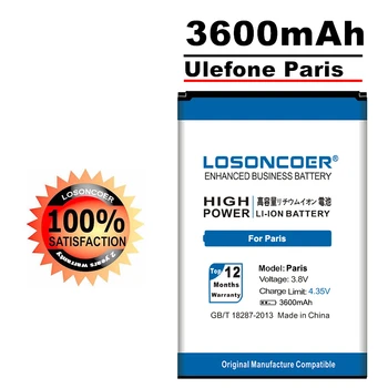 LOSONCOER 3600mAh עבור Ulefone פריז / פריז X סוללה סוללות של טלפונים ניידים משלוח חינם