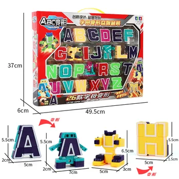 מכתב בצורת צעצוע שילוב רובוט אנגלית ABC מספרי סמל של הילדים מוקדם חינוך פאזל מתנת צעצוע ללמוד חינוך