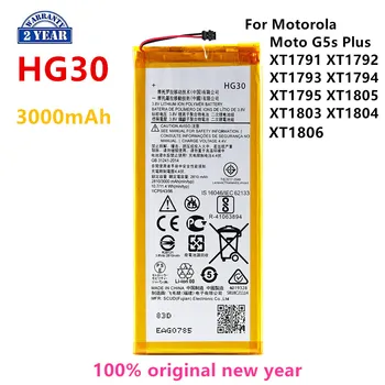100% מקוריים HG30 3000mAh סוללה עבור Motorola Moto G5s בנוסף XT1791 XT1792 XT1793 XT1794 XT1795 XT1805 XT1803 XT1804 XT1806