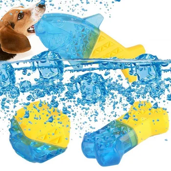 הקיץ קירור צעצועי כלב לחיות מחמד, צעצוע, טוחנת עצם צעצוע מלא מים כלב קירור צעצועים קפוא טוחנת צעצוע נשיכה עמיד ציוד לחיות מחמד