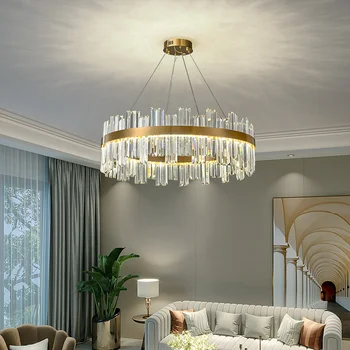 יוקרה איטלקית נברשות קריסטל הפוסט-מודרנית פשוטה LED תליון אור חיה חדר אוכל חדר השינה במלון עיצוב הבית