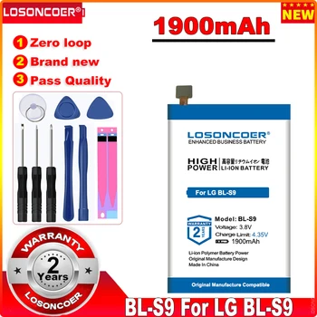 LOSONCOER 1900mAh BL-S9 האחרון ייצור סוללה עבור LG מדגם. BL-S9 BLS9 BL S9 שעון חכם סוללות+מהר מגיעים