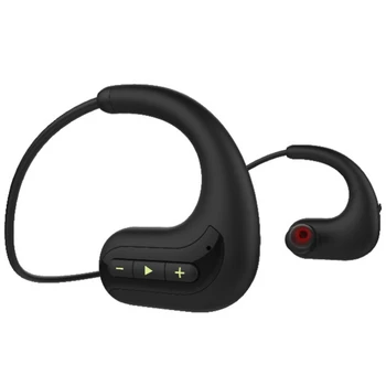 אוזניות אלחוטיות IPX8 S1200 עמיד למים לשחות אוזניות ספורט אוזניות אוזניות Bluetooth סטריאו 8G נגן MP3(שחור)