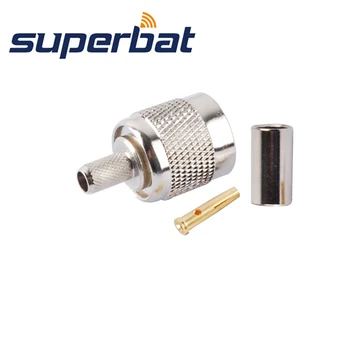 Superbat 10pcs RP-TNC מלחץ Plug נשית(Pin) RF קואקסיאלי מחבר כבל RG58 RG142,LMR19