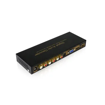 Digital Audio Decoder-HDMI תואם TOHDMI-תואם+VGA+SPDIF+5.1 CH+ מפענח שמע DVD, בלו-ריי, DVD, PS3 XBOX 360 שחקן