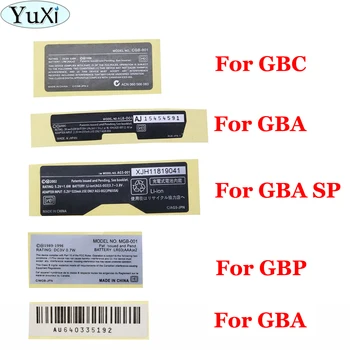 YuXi על GBA/ GBA SP/ GBC / GBP קונסולת משחק חדשה Lables חזרה מדבקות תחליף גיים בוי Advance/ SP/ צבע