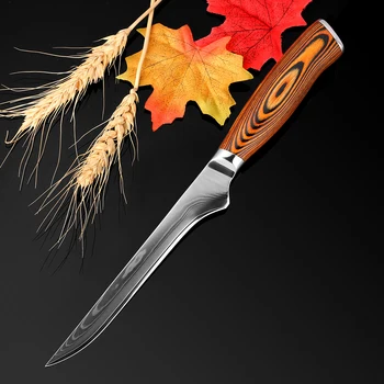 XITUO דמשק סכין מטבח, תוקע סכין יפנית דמשק VG10 מפלטת סכיני חיתוך בישול כלים-קצבים ידית עץ