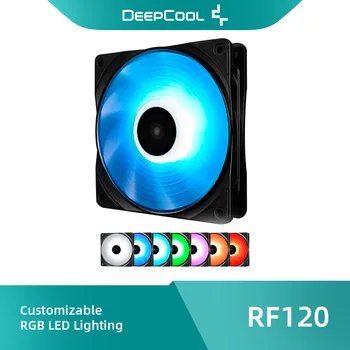 DeepCool RF120 אישית RGB אור התיק מאוורר שליטת PWM מארז מאוורר נוזל קריר יותר מערכת 12cm רדיאטור, מאוורר Корпус Вентилятор