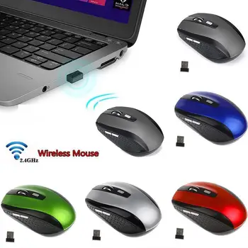 2.4 GHz אלחוטי עכבר אופטי בעכברים עם מקלט USB גיימר 4 כפתורים אופטי בעכברים עם מקלט USB למחשב PC אביזרים