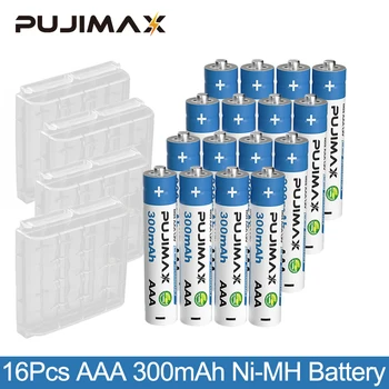 PUJIMAX חדש 3א 1.2 V נטענות Ni-MH סוללה AAA 300mAh גבוהה 16Pcs קיבולת סוללה לפנס צעצועים השעון עמיד בטוח