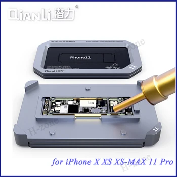 Qianli מתכת הבי Reballing סטנסיל פלטפורמה לוח אם השכבה האמצעית נטיעת בדיל הלחמה תבנית עבור iPhone X XS XS-מקס 11 Pro
