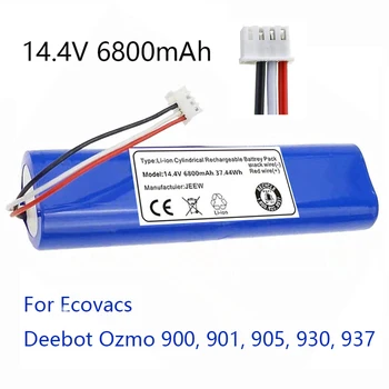 Neue המקורי 14,4 V 6800mAh Roboter-staubsauger Batterie Pack für Ecovacs Deebot Ozmo 900, 901, 905, 930, 937