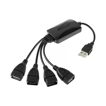 1 יח ' 4 ב 1-HUB USB למחשב מפצל 4 יציאת מיקרו USB עבור אנדרואיד Tablet PC מחשב הכוח לחייב את האב מחבר כבל E5N1