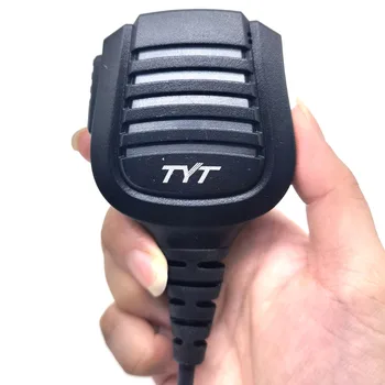 מקורי TYT MD-390 2Pin PTT המיקרופון כתף מרחוק רמקול מיקרופון עבור TYT MD-380 MD-390 ה-UV8000D/ה UV-380 390 רדיו