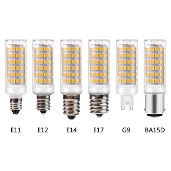 5PCS Dimmable G4 G9-G8 GY6.35 E12 E14 E17 נורת LED מנורת AC110V/220V קרמיקה 9W לceilling נברשת אור להחליף 90 וואט הלוגן